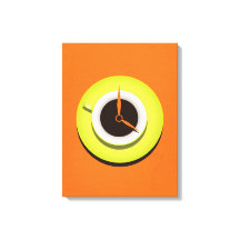 Koffietijd Stijlvolle levendige Oranje canvas Prin