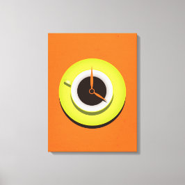 Koffietijd Stijlvolle levendige Oranje canvas Prin Afdruk
