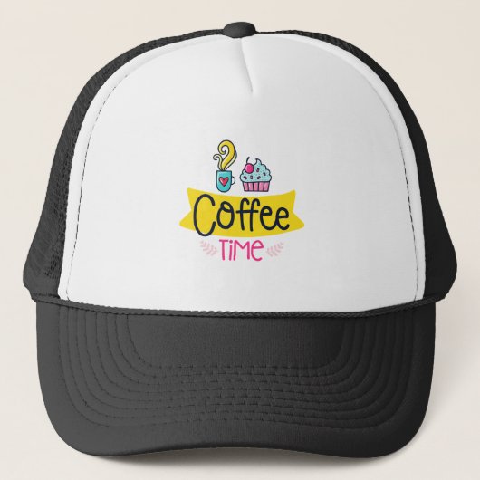 Koffietijd Trucker Pet (Voorkant)