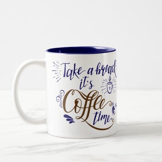 Koffietijd Tweekleurige Koffiemok (Links)