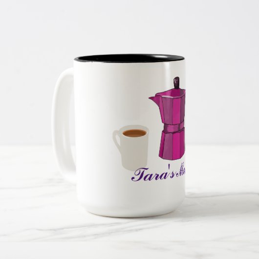 Koffietijd Tweekleurige Koffiemok (Voorkant links)