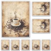 Koffietijd voor een kopje sticker (Voorkant)