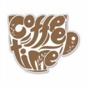 Koffietijd voor iedereen sticker (Voorkant)