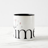 Koffietijdklok Tweekleurige Koffiemok (Center)