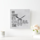 Koffietijdklok Vierkante Klok (Huis)