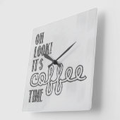 Koffietijdklok Vierkante Klok (Hoek)