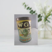 Koffietin,  WGY-tin Briefkaart (Staand voorkant)