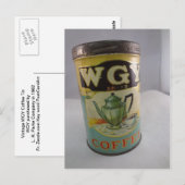 Koffietin,  WGY-tin Briefkaart (Voorkant / Achterkant)