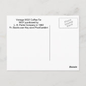 Koffietin,  WGY-tin Briefkaart (Achterkant)