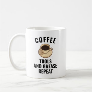 Koffietools Smeerherhaling grappige automonteur Koffiemok