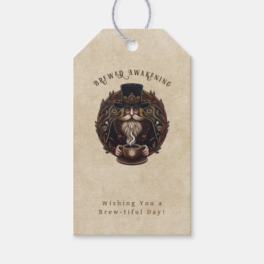 Koffietovenaar Cadeaulabel (Voorkant)