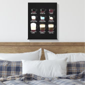 Koffietypes Canvas Afdruk (Insitu (Slaapkamer))