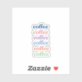 Koffietypografie voor de sticker van koffiewinkels (Vel)