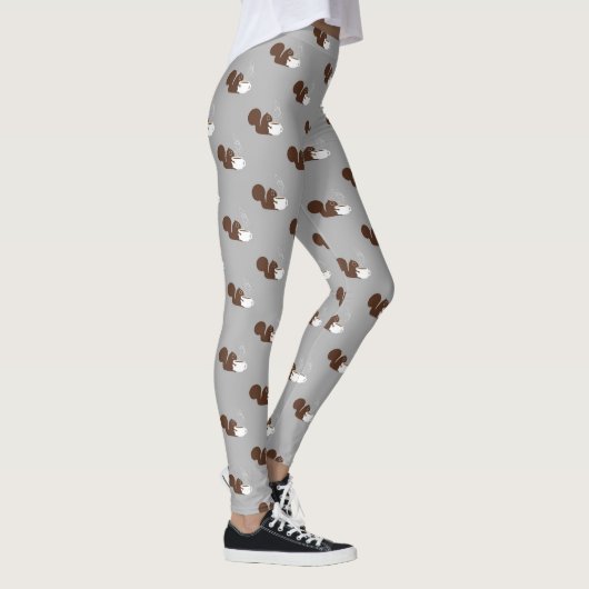 Koffieuitlooppatroon Leggings (Rechts)