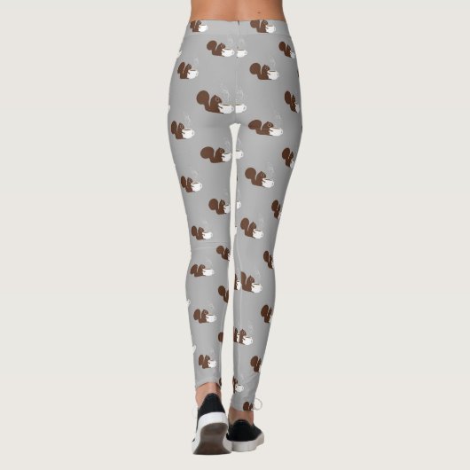 Koffieuitlooppatroon Leggings (Achterkant)