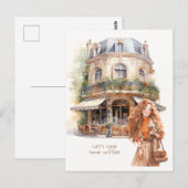 Koffieuitnodiging Briefkaart (Voorkant / Achterkant)