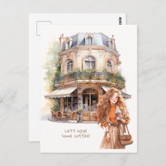 Koffieuitnodiging Briefkaart (Voorkant / Achterkant)
