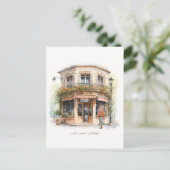 Koffieuitnodiging Briefkaart (Staand voorkant)