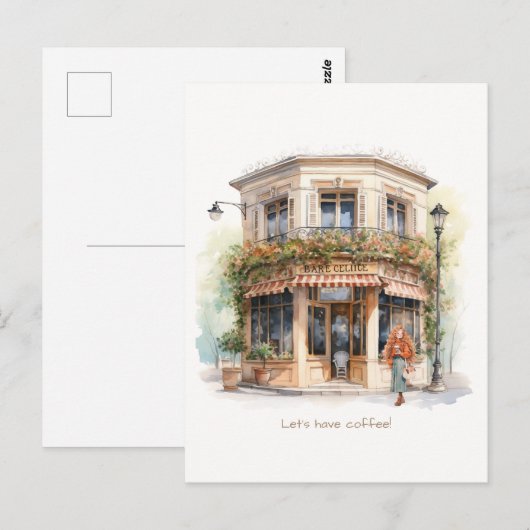 Koffieuitnodiging Briefkaart (Voorkant / Achterkant)