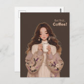 Koffieuitnodiging Briefkaart (Voorkant / Achterkant)