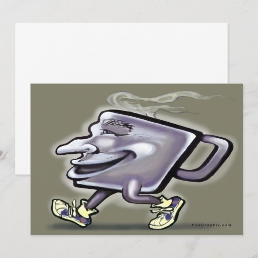 Koffieuitnodiging Kaart (Voorkant / Achterkant)