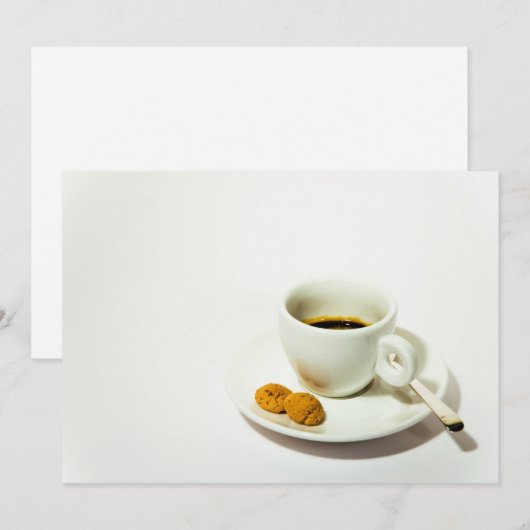 Koffieuitnodiging Kaart (Voorkant / Achterkant)