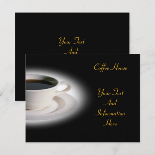 Koffieuitnodiging Kaart (Voorkant / Achterkant)