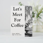 Koffieuitnodiging Kaart (Staand voorkant)