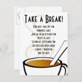 Koffieuitnodiging Uitnodiging Briefkaart (Voorkant / Achterkant)