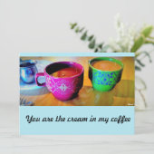 Koffieuitnodigingskaart Kaart (Staand voorkant)