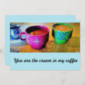 Koffieuitnodigingskaart Kaart (Voorkant / Achterkant)