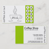 koffieuitsnijdende ponskaarten klantenkaartje (Voorkant / Achterkant)