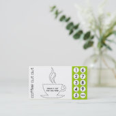 koffieuitsnijdende ponskaarten klantenkaartje (Staand voorkant)