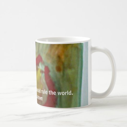 Koffieval, met genoeg koffie, kon ik heersen ... koffiemok (Rechts)