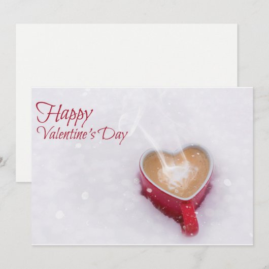 KoffieValentijnsdag Feestdagenkaart (Voorkant / Achterkant)