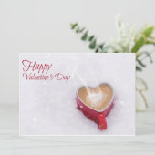 KoffieValentijnsdag Feestdagenkaart (Staand voorkant)