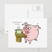 KOFFIEVARKEN BRIEFKAART (Voorkant / Achterkant)