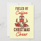 Koffiever met koffie en kerstmis kaart (Voorkant)
