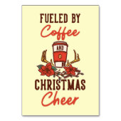 Koffiever met koffie en kerstmis kaart (Voorkant)
