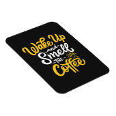 Koffiever wordt wakker en rookt de koffie magneet (Rechterzijde)