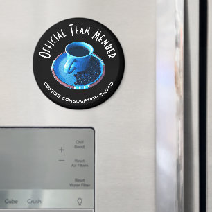 Koffieverbruikspad   Blauwe beker en saucer Magneet