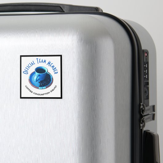 Koffieverbruikspad | Blauwe beker en saucer Magneet (Insitu (bagage))