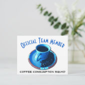 Koffieverbruikspad samenvoegen briefkaart (Staand voorkant)