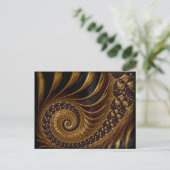 koffieveren fractaal briefkaart (Staand voorkant)