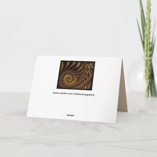 koffieveren fractaal wenskaart kaart (Achterkant)