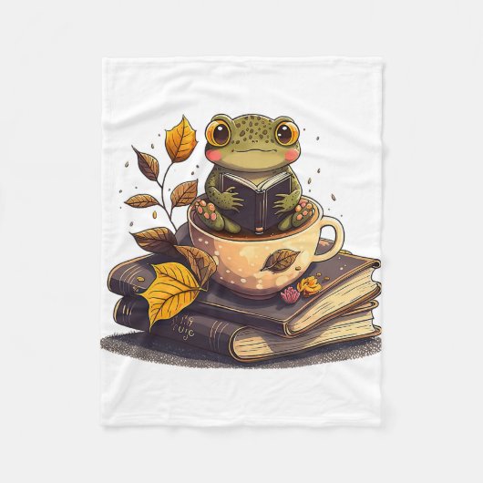 Koffieverende kikkerleesboeken fleece deken (Voorkant)