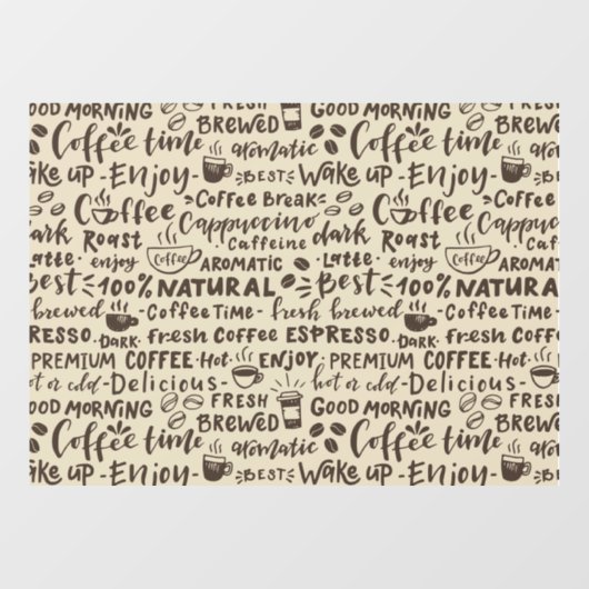 koffieverkooppunten, moderne  raamsticker (Vel)