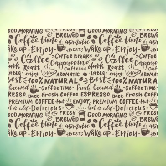 koffieverkooppunten, moderne  raamsticker (Vel 3)