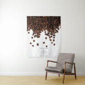 Koffieverkoper Pop Up Winkel Tafel Runner Banner L Wandkleed (In situ)