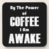 Koffievermogen (wit) bier onderzetter (Voorkant)